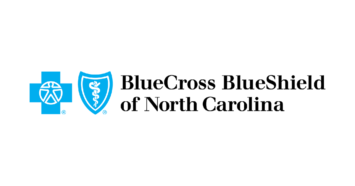 Blue Cross and Blue Shield of North Carolina health insurance logo accepted for treatment