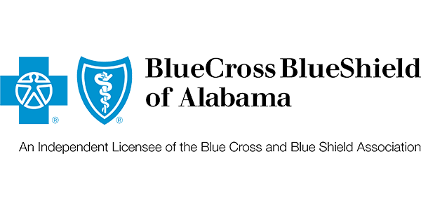 Blue Cross Blue Shield of Alabama health insurance logo accepted for treatment